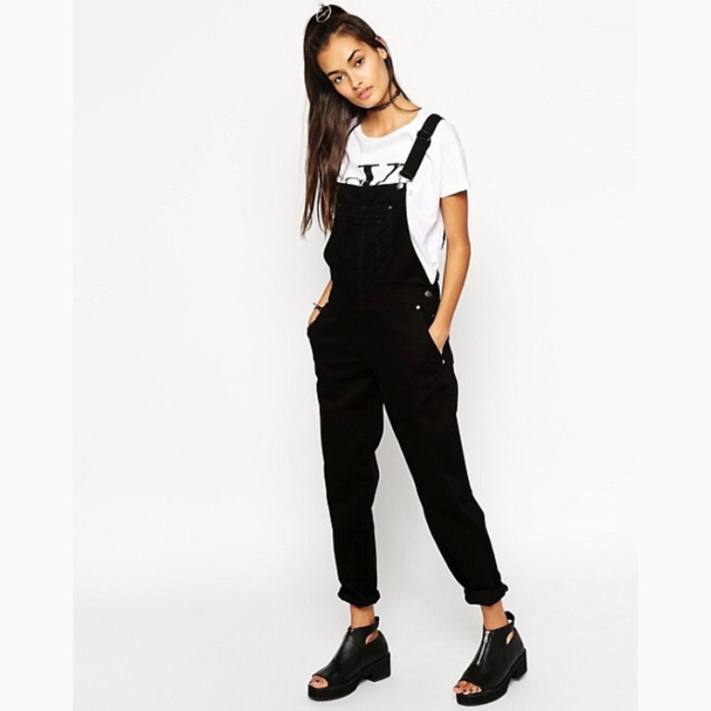 ASOS Black Denim Overalls
